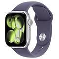 watch series 11 gps nfc 42mm oled retina argento correa viola m/l ip6x spo2 ecg