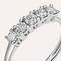 anello riviere diamade oro bianco diamante lab-grown collezione diamade misura 58 oro bianco