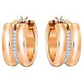 orecchini further hoops da donna in oro rosa e cristalli mod. 5224976