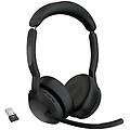 evolve2 55 auricolare wireless a padiglione ufficio bluetooth nero
