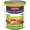 grancarno original adult 6 x 800 g umido cane manzo & coniglio con erbette