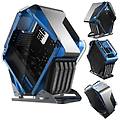 - case galaxy gaming e-atx colore nero / blu / acciaio inox