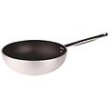 - wok fondo piano diametro 28 cm linea alluminio platinum 5 mm