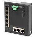 dn651127 switch 8-porte gigabit flat din rail industriale
