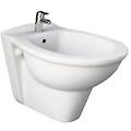 coppia sanitari vaso wc e bidet sospeso karla colore bianco con sedile incluso