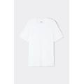 t-shirt in cotone premium mercerizzato uomo bianco taglia l