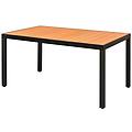 - tavolo da pranzo per giardino wpc alluminio 150x90x74cm marrone