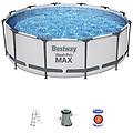 - piscina con struttura rotonda steel pro max 366x100 cm 56418