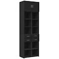 - mobile portaoggetti nero 70x42 5x225 cm in truciolato