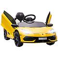 - macchina elettrica per bambini 12v con licenza lamborghini telecomando clacson e musica giallo