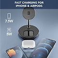 wireless charger iphone magsf2in1wirk nero