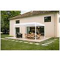 - pergola bioclimatica autoportante in alluminio bianco piana 4x3m