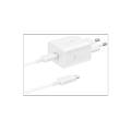 caricabatteria 45w + cavo usb-c/usb-c da 45 w bianco