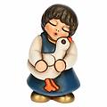 bimba con oca in ceramica presepe classico