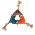 gioco per cani threeside con corda e peluche ø 17 cm