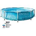 Intex 28208np Piscina Metal Frame Beachside Pompa Filtro 305x76cm