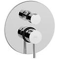 miscelatore doccia ad incasso con due uscite serie light lig018cr cromato ottone