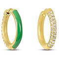 orecchini a cerchio lady sweet acciaio dorato cristallo collezione lady sweet giallo
