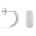 orecchini lobo silver shine argento rodiato cubic zirconia collezione silver shine bianco