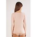 maglia manica lunga 100% cashmere donna rosa taglia l