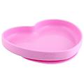 piatto cuore silicone con ventosa rosa 1 pezzo