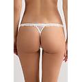 perizoma con fianchetto in pizzo pretty flowers donna avorio taglia 3