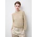 - pullover in misto cotone beige regular fit con motivo a quadri donna beige melange taglia xs