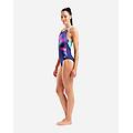 lit logo w costume piscina donna blu