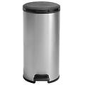 keter pattumiera a pedale deco bin round 30 l argento