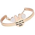 bangle lady message acciaio rosato disney e cristalli collezione lady message rosa
