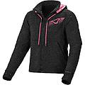 felpa con cappuccio moto donna district nero grigio le taglia s