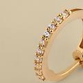 orecchini a cerchio toujours oro giallo cubic zirconia collezione toujours oro giallo