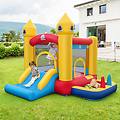 castello gonfiabile con scivolo area di salto canestro compressore gioco gonfiabile per bambini da