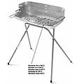 barbecue carbonella 60 40 professional con griglia grigio e alluminio 60400 aluminized