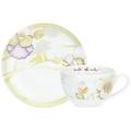 set 2 tazze colazione con piattino in porcellana bloom