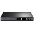 16-port 10/100mbps + 2-port gigabit unmanaged poe switch tl-sl1218mp