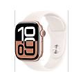 watch series 10 gps + cellular 42mm in alluminio color oro rosa con cinturino sport fard s/m