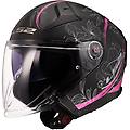 Ls2 Casco Moto Jet Of603 Infinity 2 Lotus Rosa Opaco Taglia L