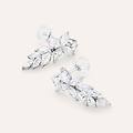 orecchini pendenti claire oro bianco cubic zirconia collezione claire oro bianco