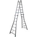 scala telescopica euro briko in alluminio 7 + 7 gradini portata massima 150 kg en 131 per lavori