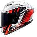 casco ff805 thunder gp replica perolari nero rosso bianco xxl
