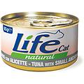 lifecat natural adult alimento umido per gatti 24 x 85 g tonno con alicette