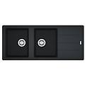 lavello 2 vasche (116x50cm) bfg 621 boston nero opaco 114 0276 591