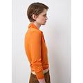 - maglia in lyocell e cotone arancione regular fit con collo polo donna arancione tangerine taglia