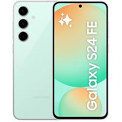 samsung smartphone galaxy s24 fe con memoria ai 256 gb batteria 4 700 mah verde chiaro