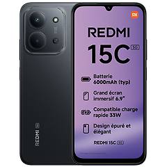 Xiaomi Smartphone Redmi 15c 4gb Ram 128gb Nero 5g Dual