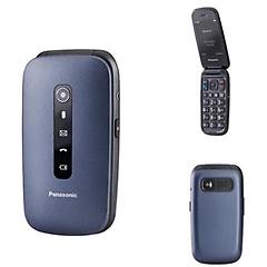 panasonic kx tu550exc telefono 4g cellulare senior blu
