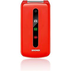Brondi Maxy Telefono Cellulare Rosso Con Flip Attivo Dual