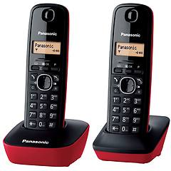 Panasonic Telefono Cordless Kx-tg1612 Dect Duo Rosso