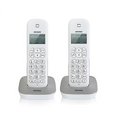 Brondi Gala Twin Telefono Cordless Bianco-grigio